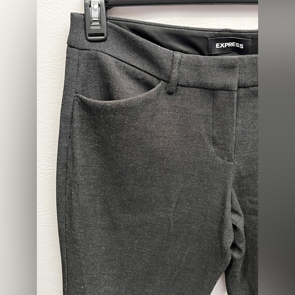Express Editor Barely Boot Low Rise Charcoal Trousers 8R - Picture 2 of 9